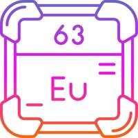 Europium Line Gradient Icon vector