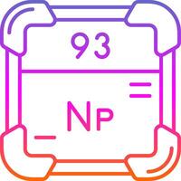 Neptunium Line Gradient Icon vector