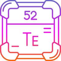 Tellurium Line Gradient Icon vector