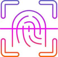 Finger print Line Gradient Icon vector