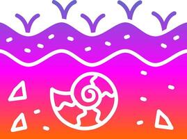 Fossil Glyph Gradient Icon vector