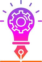 Creative idea Glyph Gradient Icon vector