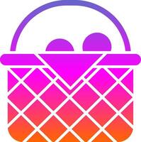 Basket Glyph Gradient Icon vector