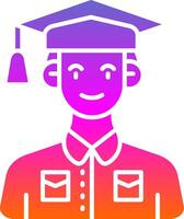 Student Glyph Gradient Icon vector