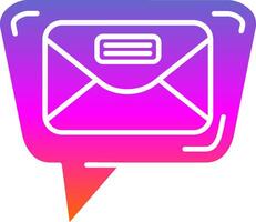 Mail Glyph Gradient Icon vector