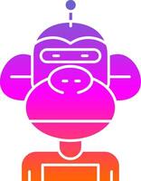 Robot Glyph Gradient Icon vector