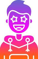Famous Glyph Gradient Icon vector