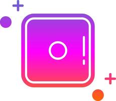 Dice one Glyph Gradient Icon vector