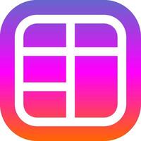 Layout Glyph Gradient Icon vector