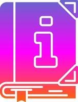 Info Glyph Gradient Icon vector