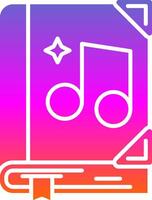 Music Glyph Gradient Icon vector