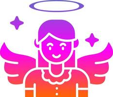 Angel Glyph Gradient Icon vector