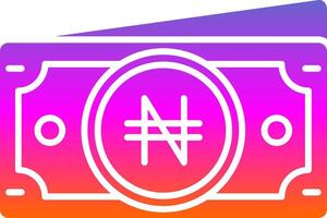 Naira Glyph Gradient Icon vector
