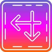 Intersect Glyph Gradient Icon vector