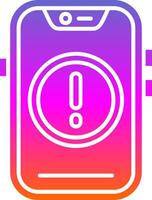 Error Glyph Gradient Icon vector