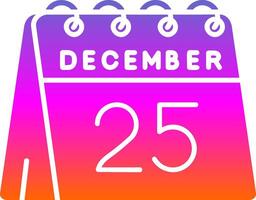 25th of December Glyph Gradient Icon vector