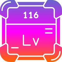 Livermorium Glyph Gradient Icon vector