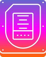 Disk Glyph Gradient Icon vector