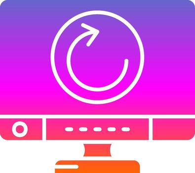 Reload Glyph Gradient Icon vector
