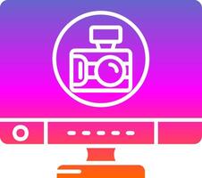 Camera Glyph Gradient Icon vector