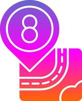 Eight Glyph Gradient Icon vector