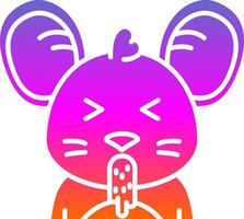 Vomit Glyph Gradient Icon vector