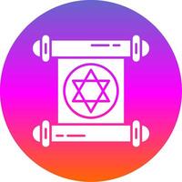 Papyrus Glyph Gradient Circle Icon vector