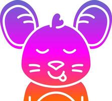 Tongue Glyph Gradient Icon vector
