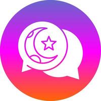 Chat Glyph Gradient Circle Icon vector