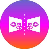 Flip Glyph Gradient Circle Icon vector
