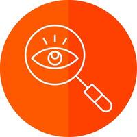 Observation Line Red Circle Icon vector