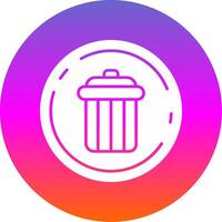 Delete Glyph Gradient Circle Icon vector