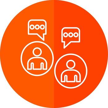 instante mensaje línea rojo circulo icono vector