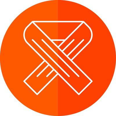 Scarf Line Red Circle Icon