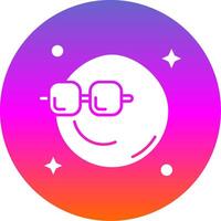 Cool Glyph Gradient Circle Icon vector