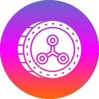 Rippie Glyph Gradient Circle Icon vector