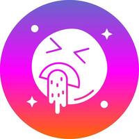 Vomit Glyph Gradient Circle Icon vector