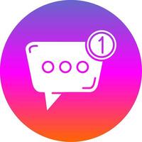 Notification Glyph Gradient Circle Icon vector