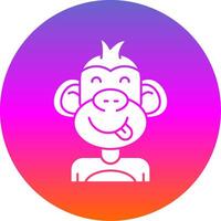 Tongue Glyph Gradient Circle Icon vector