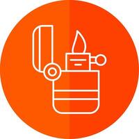 Lighter Line Red Circle Icon vector