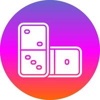 Domino Glyph Gradient Circle Icon vector