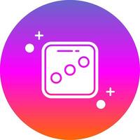 Dice three Glyph Gradient Circle Icon vector