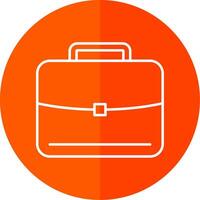 Briefcase Line Red Circle Icon vector