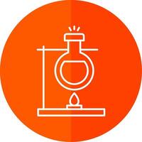 Bunsen Burner Line Red Circle Icon vector