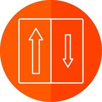 Priority Oncomming Line Red Circle Icon vector