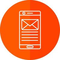 Email Line Red Circle Icon vector