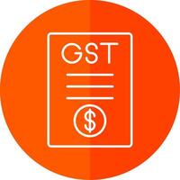 Gst Line Red Circle Icon vector