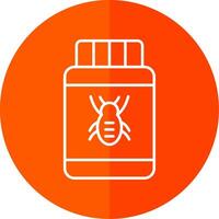 Pesticide Line Red Circle Icon vector