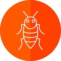 Insect Line Red Circle Icon vector