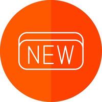 New Card Line Red Circle Icon vector